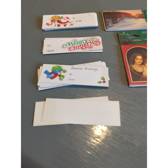Christmas Gift Tag Package Mixed Lot Hallmark Unbranded Vintage Religious Santa - Picture 3 of 6